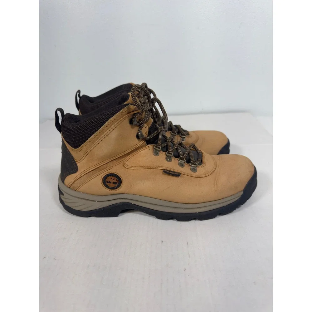 Timberland Mens‎ Waterproof Leather Hiking Boots Wheat Tan Brown 11.5 Gorpcore